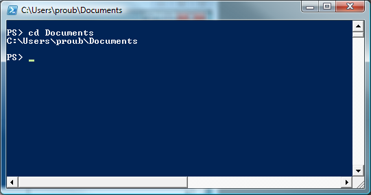 PowerShell prompt showing no mapping